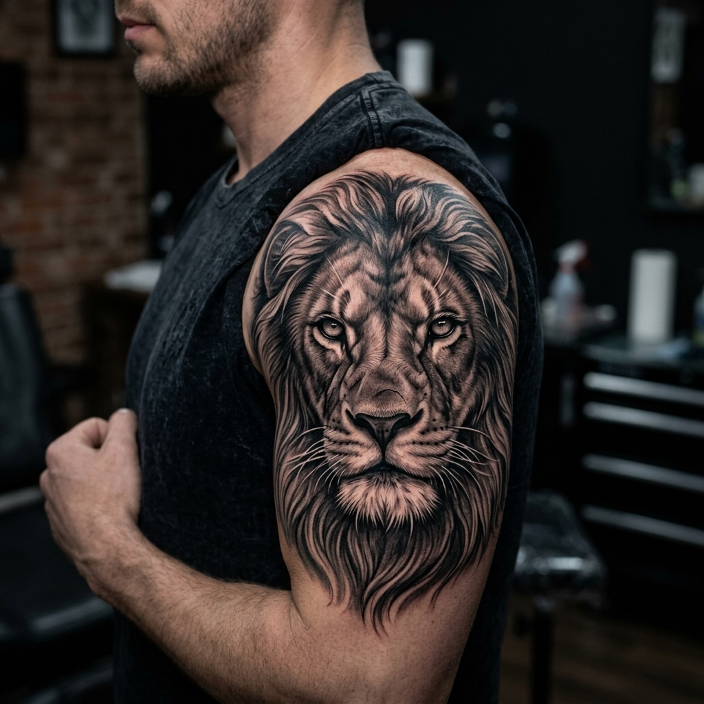 Löwe Realism Tattoo